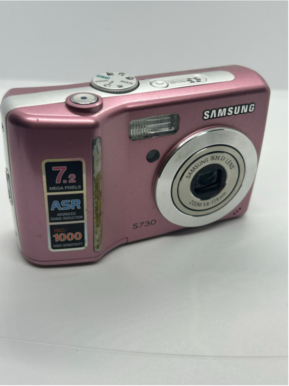 Samsung S730 7.2MP Digital Camera Pink Silver One Size